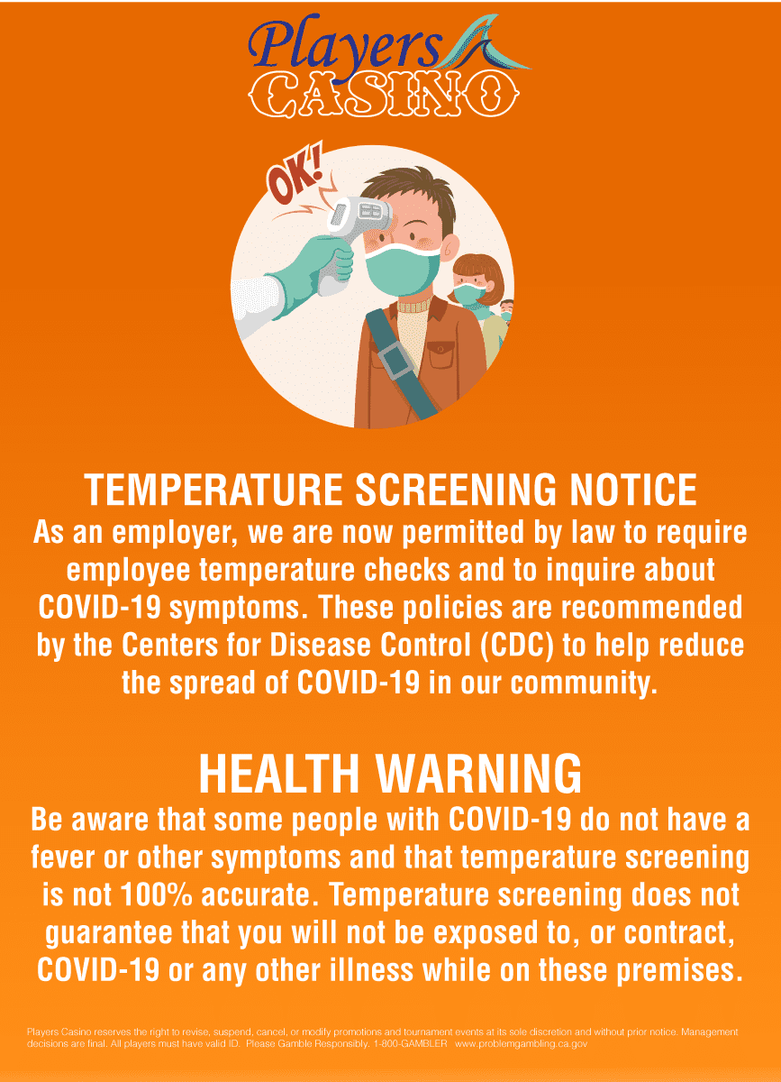 Employee Temperature Screening Notice